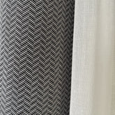 NOLVIA Curtains – Custom Zigzag Jacquard Drapes with Soft Sheen – 16 Colors